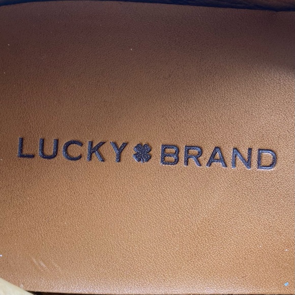 Lucky Brand Womens Shoes Ellopy Loafers 9.5 Brown Leather Flats Slip On Casual - Picture 6 of 9